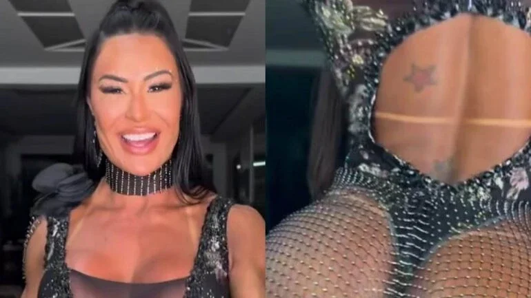 Pronta para o Carnaval, Gracyanne Barbosa exibe corpão com look transparente