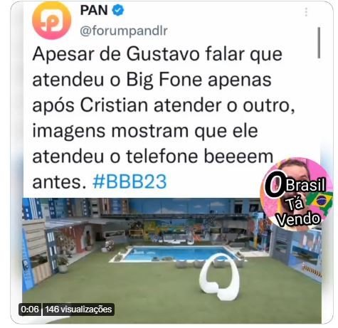 BBB23: Gustavo insinua que Globo manipulou Big Fone e é acusado de mentir; veja reações