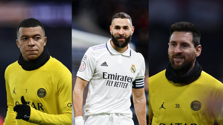 Reprodução/Twitter @RealMadrid e @PSG_inside