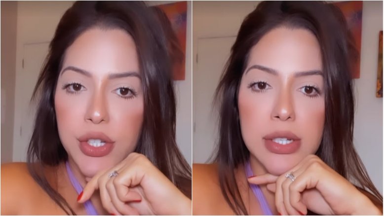 Laís Caldas chora ao relatar ter recebido mensagens de ódio contra seu falecido pai