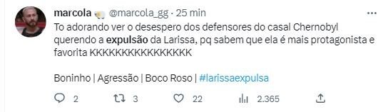 BBB23: Tapa dado por Larissa em Fred repercute nas redes sociais: ‘Expulsão’; confira vídeo