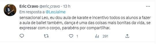Leo Jaime publica vídeo praticando ballet e faz sucesso nas redes sociais