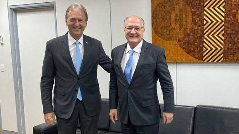 O presidente do ICL, Emerson Kapaz, e o vice-presidente Geraldo Alckmin