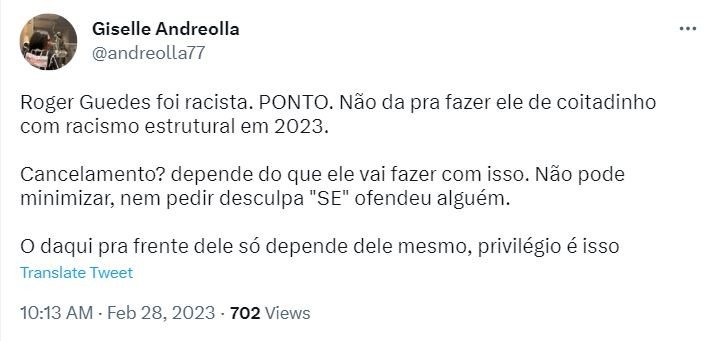 Em podcast, Róger Guedes fala em 'cabelo ruim' e é acusado de racismo por internautas 12 Em podcast, Róger Guedes fala em 'cabelo ruim' e é acusado de racismo por internautas
