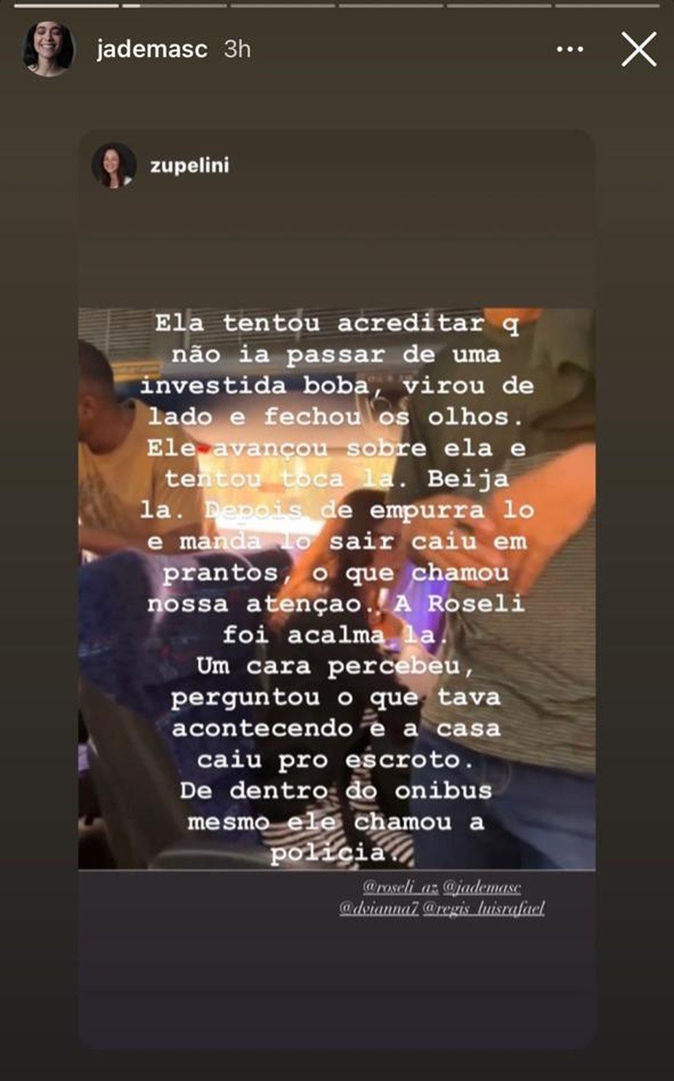 Atriz de 'As Five' denuncia assédio verbal e sexual em ônibus: 'Idade para ser meu pai'