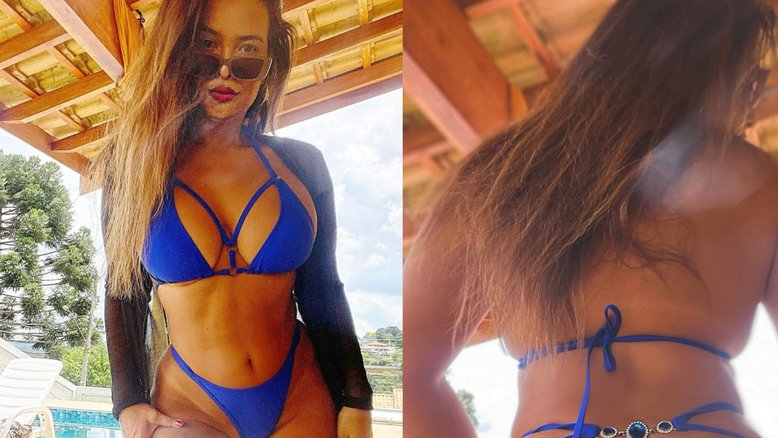 Vídeo: Geisy Arruda aposta em fio-dental ousado para se bronzear