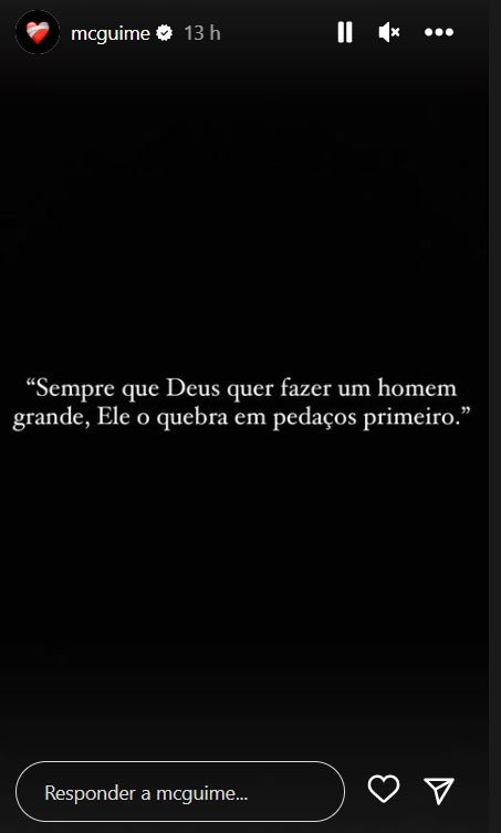 Em meio a rumores de separação de Lexa, MC Guimê faz post enigmático nas redes sociais 4 Em meio a rumores de separação de Lexa, MC Guimê faz post enigmático nas redes sociais