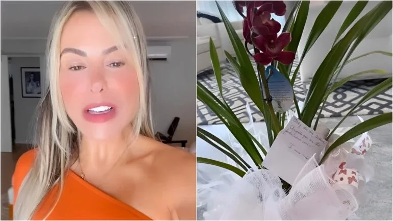 Poliana Rocha se emociona com surpresa do filho, Zé Felipe, pelo Dia da Mulher