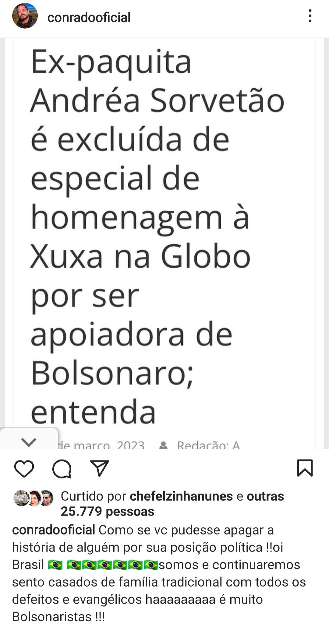 Marido de ex-paquita Sorvetão se revolta com veto em especial da Xuxa: 'Muito bolsonaristas'