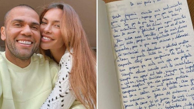Esposa de Daniel Alves, Joana Sanz escreve carta sobre separação: 'A seu lado, de outra forma'