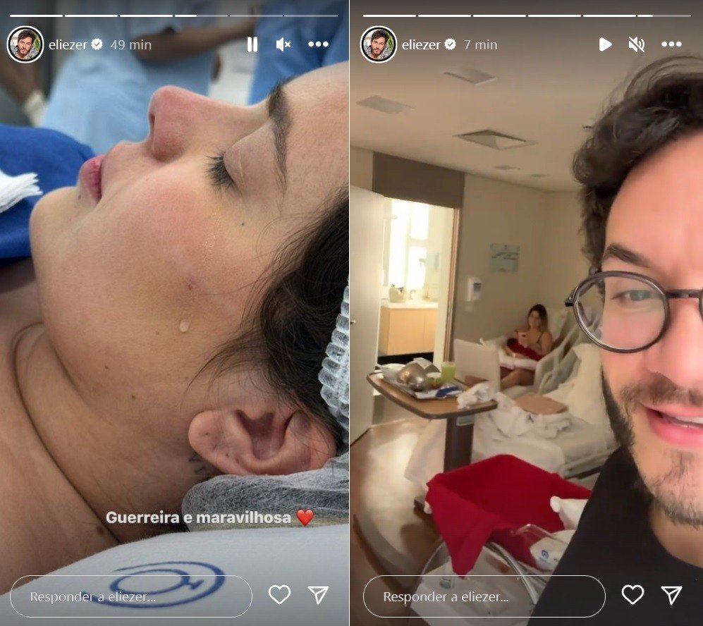 Viih Tube e Eliezer mostram bastidores do nascimento da filha, Lua 5 Viih Tube e Eliezer mostram bastidores do nascimento da filha, Lua