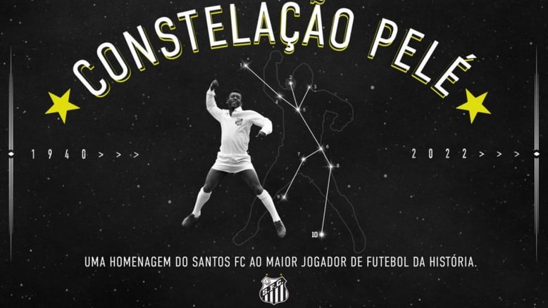 No aniversário de 111 anos, Santos homenageia Rei Pelé com constelação