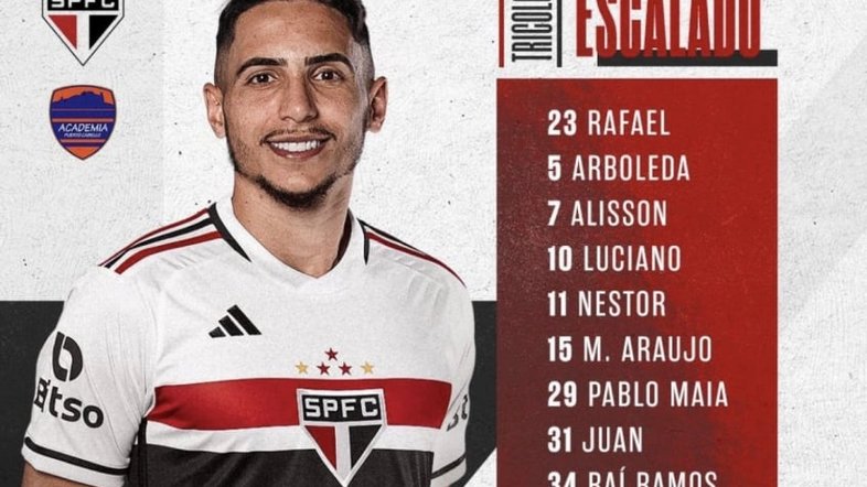 São Paulo tem estreia de Raí Ramos, volta de Beraldo e chance para Juan no ataque