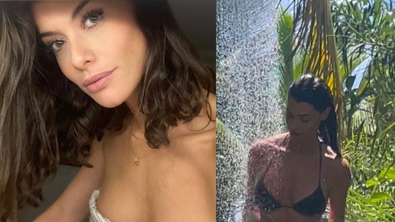 Alinne Moraes posta foto tomando ducha e recebe chuva de elogios