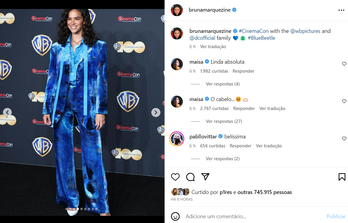 Estrela de 'Besouro Azul', Bruna Marquezine posa na CinemaCon e mostra encontro com Zendaya 13 Estrela de 'Besouro Azul', Bruna Marquezine posa na CinemaCon e mostra encontro com Zendaya