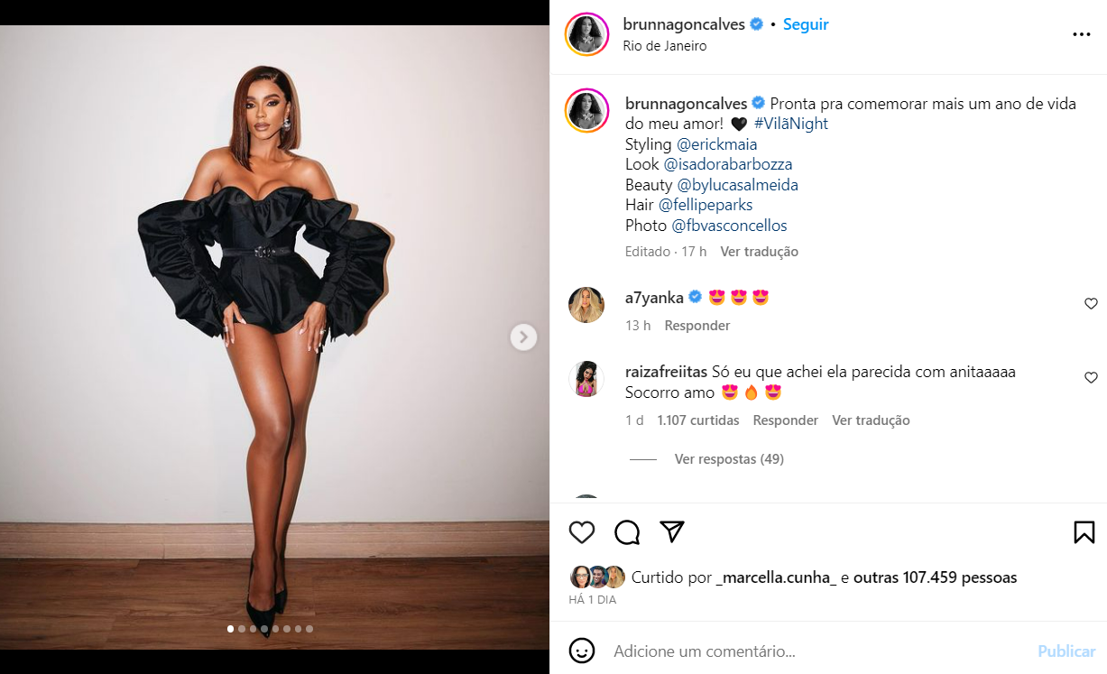 Brunna Gonçalves posa com look ousado e semelhança com Anitta choca web; veja 22 Brunna Gonçalves posa com look ousado e semelhança com Anitta choca web; veja