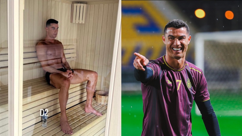 Cristiano Ronaldo pinta a unha