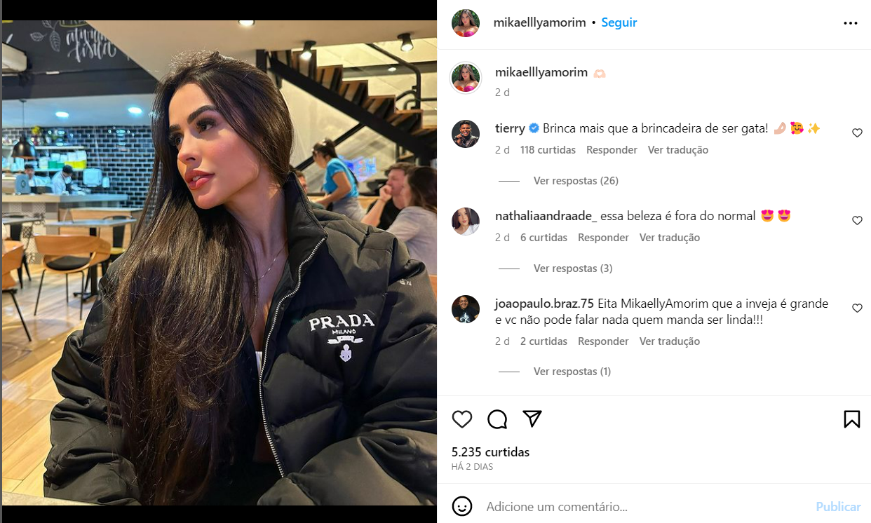 Tierry recebe declaração de nova namorada nas redes sociais; saiba quem é ela