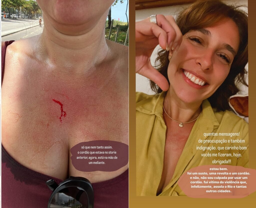 Esposa de William Bonner, Natasha Dantas é vítima de assalto no Rio: ‘Uma revolta’ 4 Esposa de William Bonner, Natasha Dantas é vítima de assalto no Rio: ‘Uma revolta’