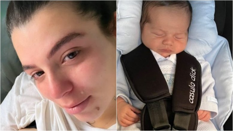 Petra Mattar brinca com gesto inusitado de seu recém-nascido, Makai: ‘Só no dedinho'