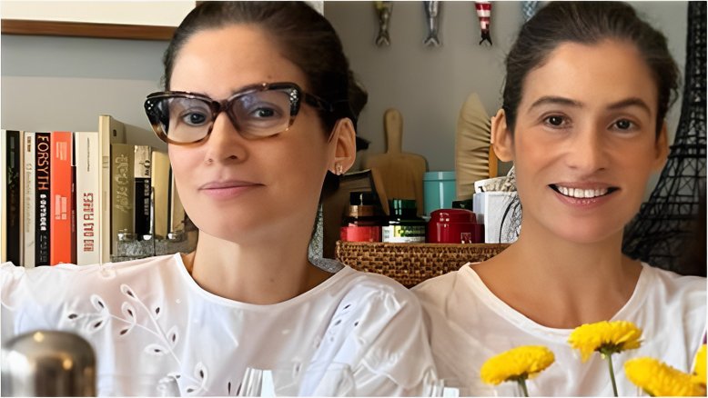Renata Vasconcellos posa ao lado da irmã gêmea e confunde fãs: ‘Qual é a do jornal?’