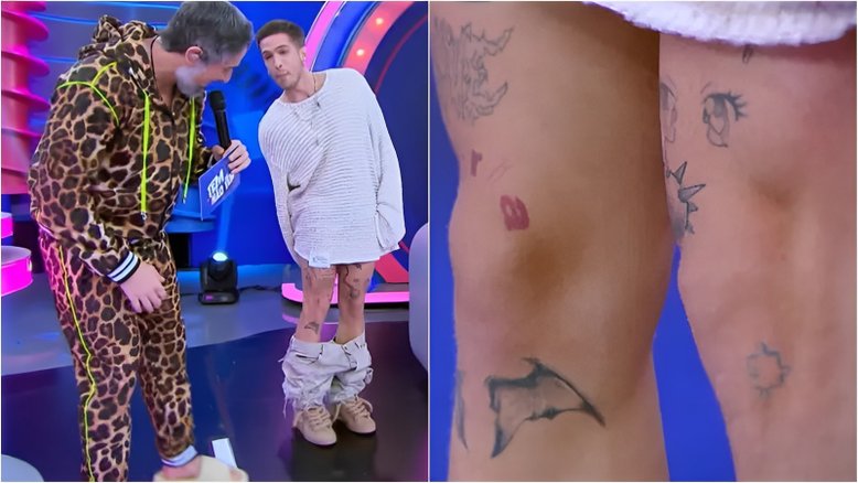 João Guilherme abaixa as calças no 'Caldeirão’ e diverte plateia: ‘Eu perdi o controle’