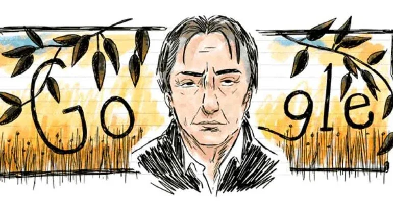 Doodle de hoje homenageia o ator Alan Rickman, que fez o papel de Severus Snape em Harry Potter. Foto: reprodução