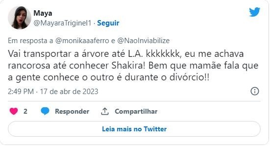 Shakira retira árvore da casa que morava com Piqué e diverte internet: 'Me identifico'