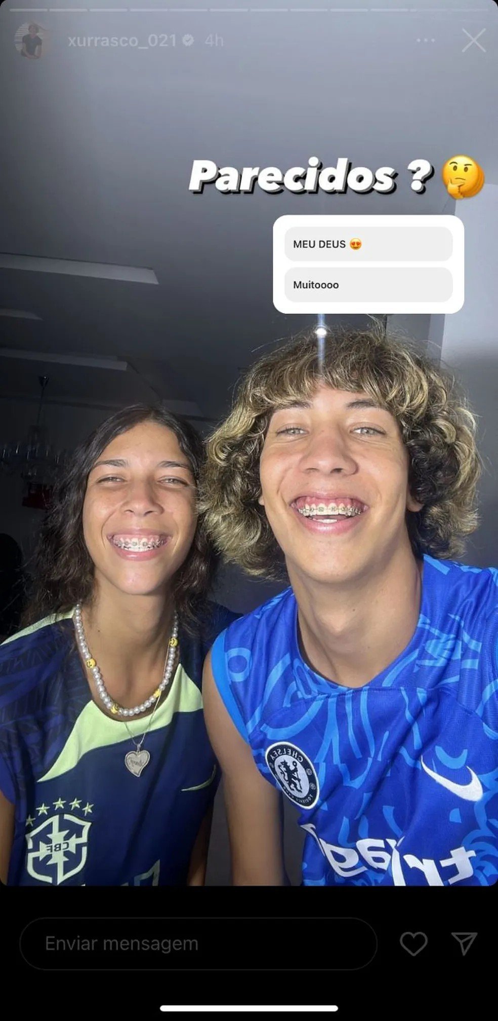 Influenciador Xurrasco publica momento de encontro com Xurrasca, sua sósia