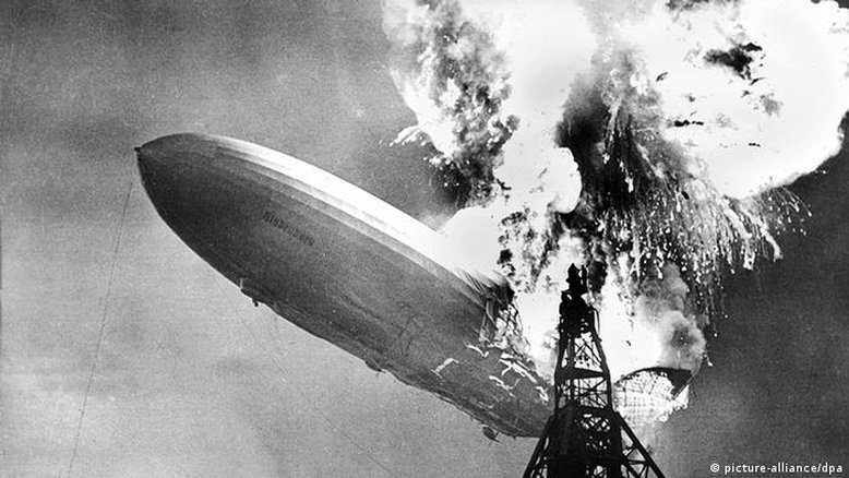 1937: Explosão do dirigível Hindenburg