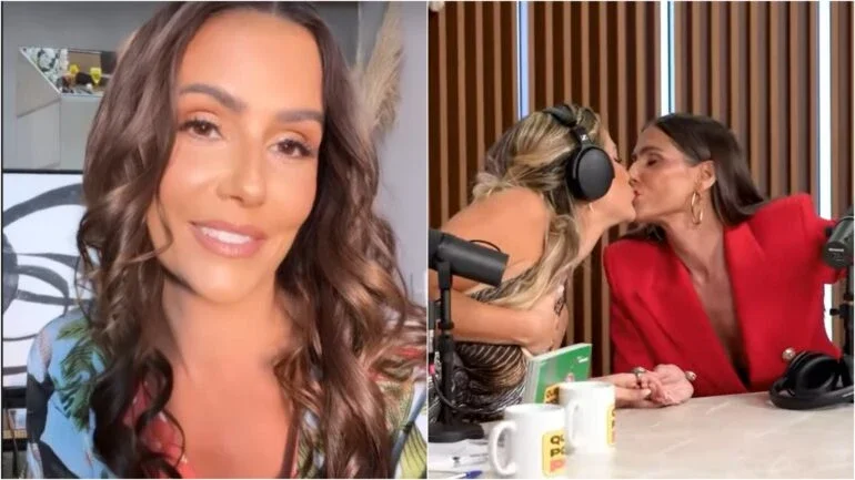 Deborah Secco relembra proposta de sexo a 3 com Gio Ewbank: ‘Te esperando’
