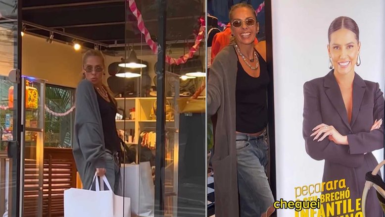 Adriana Galisteu visitou um brechó na sexta-feira