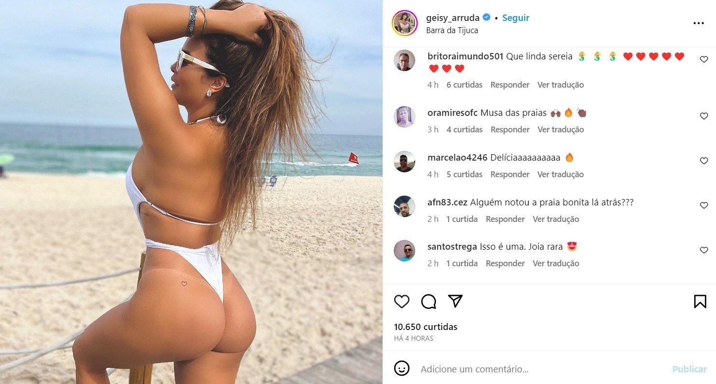 Geisy Arruda exibe tatuagem no bumbum em dia de praia: ‘Sereia’ 4 Geisy Arruda exibe tatuagem no bumbum em dia de praia: ‘Sereia’