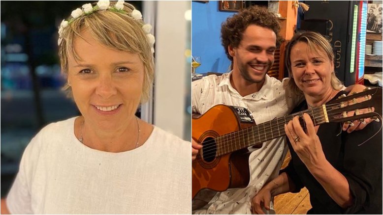 Giulia Gam compartilha clique raro ao lado do filho com Pedro Bial: ‘Lindo’ 