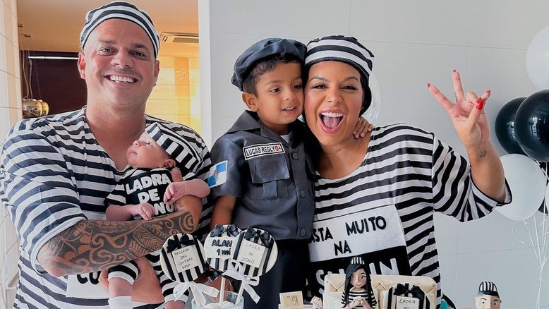 Influenciadora Evelyn Regly fez uma festa com tema inusitado para a filha