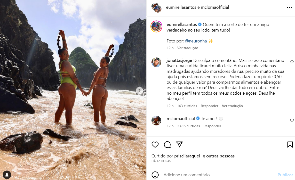 Sem Mariely, MC Loma e Mirella Santos se divertem em Noronha 16 mc loma e mirella santos na praia