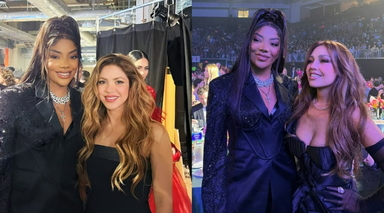 Ludmilla posou ao lado de Shakira e Thalia