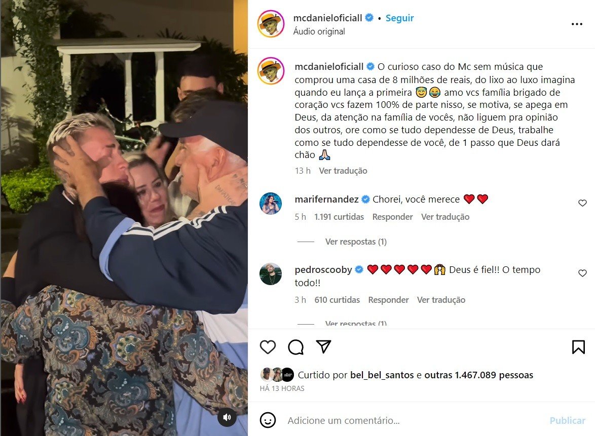 MC Daniel chora ao celebrar compra de mansão de R$ 8 milhões 2 MC Daniel chora ao celebrar compra de mansão de R$ 8 milhões