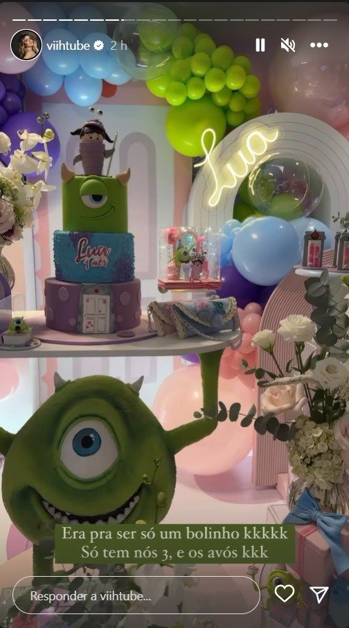 Viih Tube e Eliezer comemoram primeiro mesversário da filha, Lua