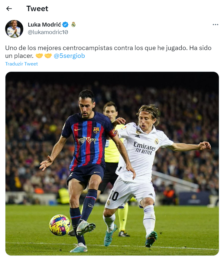 Messi, Suárez, Modric e Neymar reverenciam Busquets, que deixará o Barcelona ao fim da temporada; confira 8 Messi, Suárez, Modric e Neymar reverenciam Busquets, que deixará o Barcelona ao fim da temporada; confira