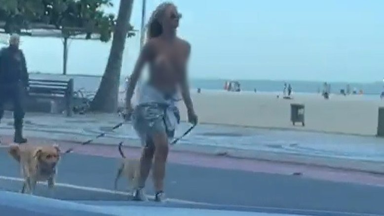 Mulher faz topless e é encaminhada à delegacia em Balneário Camboriú