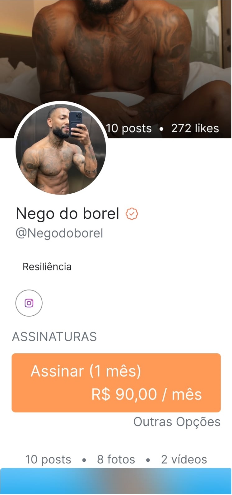 Nego do Borel vende nudes a R$ 90 em plataforma de conteúdo adulto