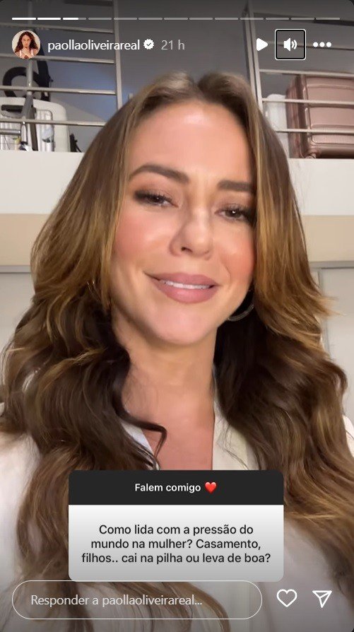 Paolla Oliveira responde sobre maternidade e casamento: 'Decidir o próprio ritmo sem pressão' 4 Paolla Oliveira responde sobre maternidade e casamento: 'Decidir o próprio ritmo sem pressão'