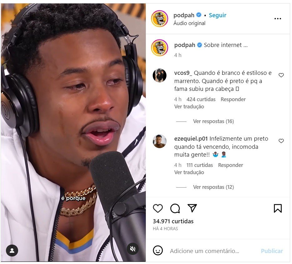 Paulo André chora ao expor receio de haters na web: 'Refletir no meu filho'