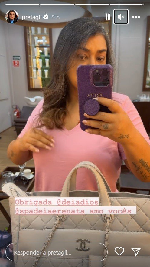 Preta Gil demonstra força ao cuidar da beleza em meio ao tratamento contra o câncer