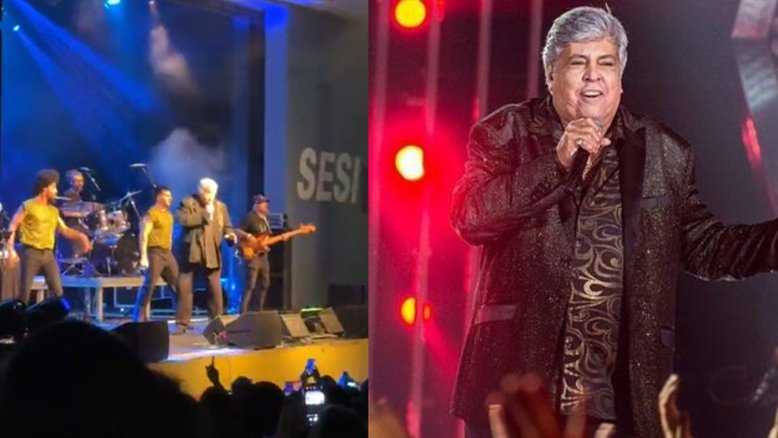 Sidney Magal passa mal em show e é retirado do palco às pressas