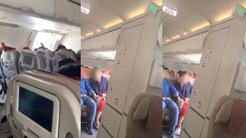 Porta de avião abre durante voo na Coreia do Sul