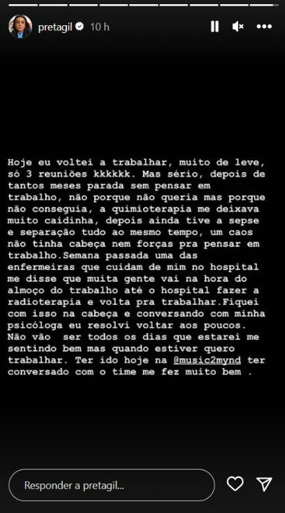 Nas redes sociais, Preta Gil fala sobre término do casamento com Rodrigo Godoy 4 Nas redes sociais, Preta Gil fala sobre término do casamento com Rodrigo Godoy
