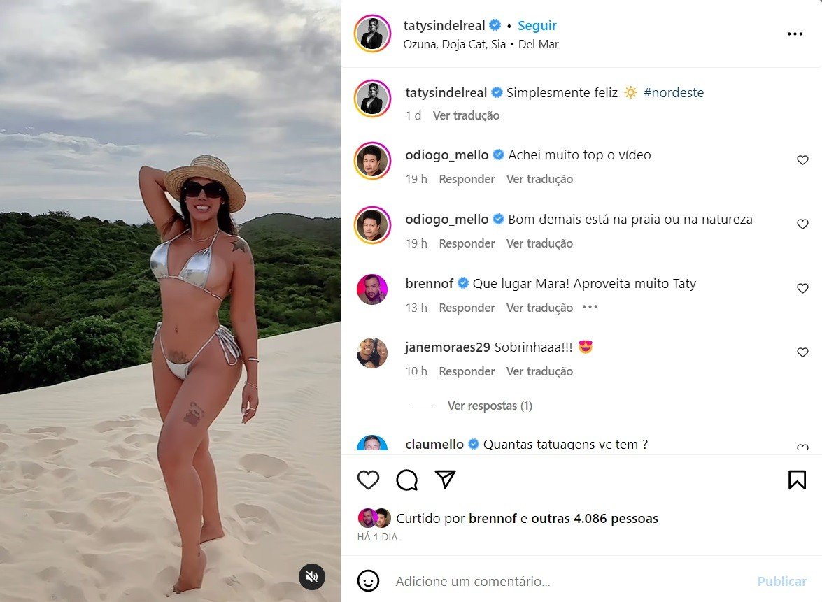Ex-atriz do ‘Zorra’, Taty Sindel esbanja sensualidade nas dunas do Nordeste 4 Ex-atriz do ‘Zorra’, Taty Sindel esbanja sensualidade nas dunas do Nordeste