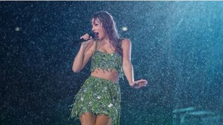 Fãs de Taylor Swift vendem por R$ 1,2 mil água da chuva durante shows nos EUA